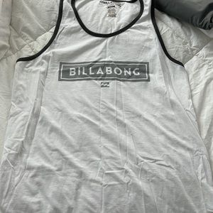 Billabong white mens tank top size large